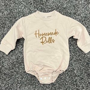 Beige Baby Onesie - Homemade Rolls